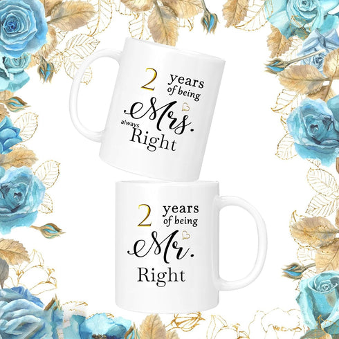 Anniversary Coffee Mugs Set of 2